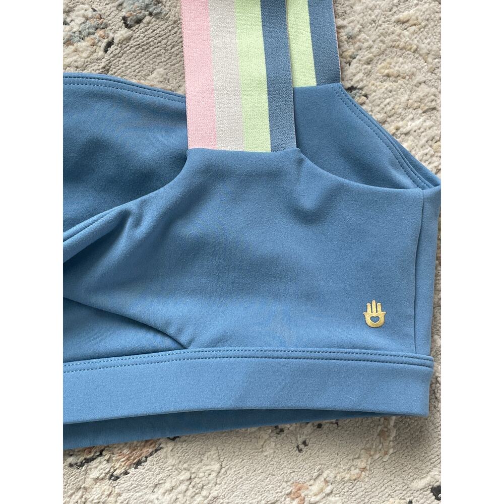 Spiritual Gangster Twist Back Bandeau Bra Blue Small - Picture 6 of 8